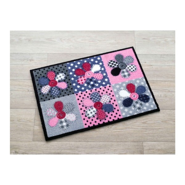 Fialovo-růžový koberec Zala Living Fleur, 50x70 cm