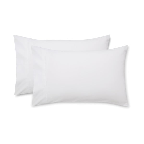 Комплект от 2 калъфки за възглавници от бял памучен сатен Luxury, 50 x 75 cm Cotton Sateen - Bianca