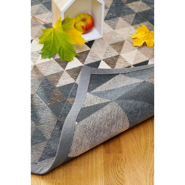 Сив двустранен килим , 80 x 250 cm Kiva - Narma-image-1
