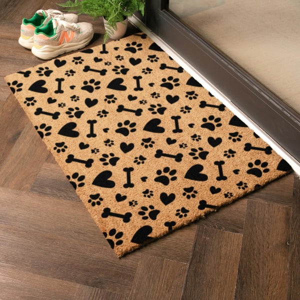 Изтривалка от кокосови влакна 40x60 cm Paws and Bones – Artsy Doormats-image-1