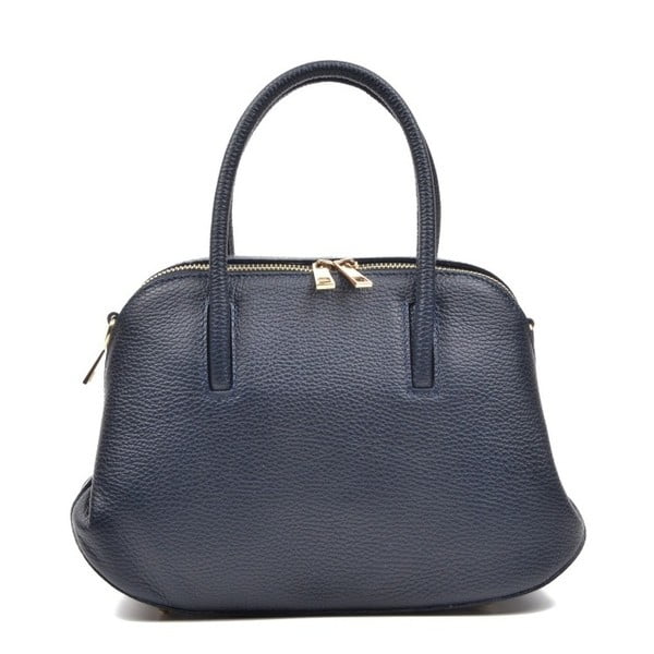 Тъмносиня кожена чанта Mangotti Marion - Mangotti Bags-image-4