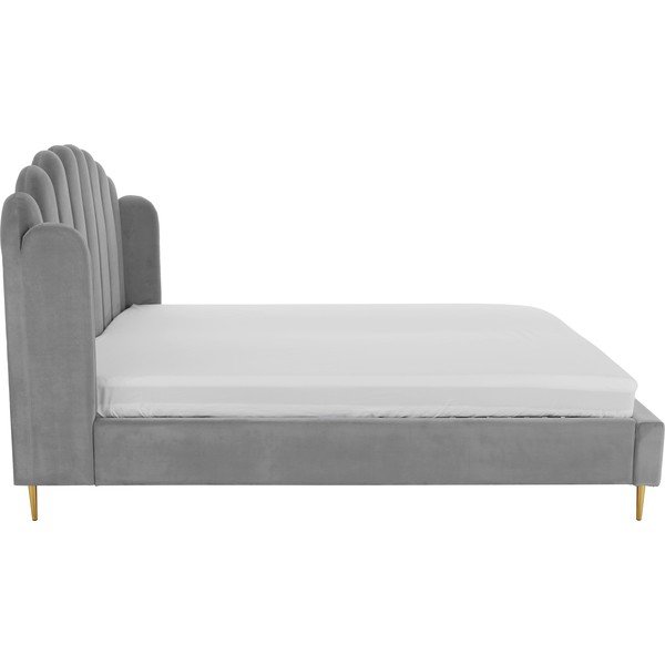 Сиво тапицирано легло , 180 x 200 cm Glamour - Westwing Collection-image-3