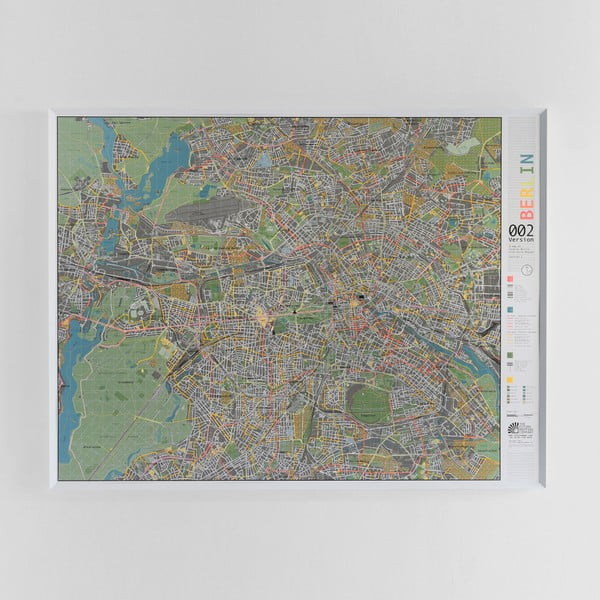Magnetická mapa Berlína Street map, 130 x 100 cm