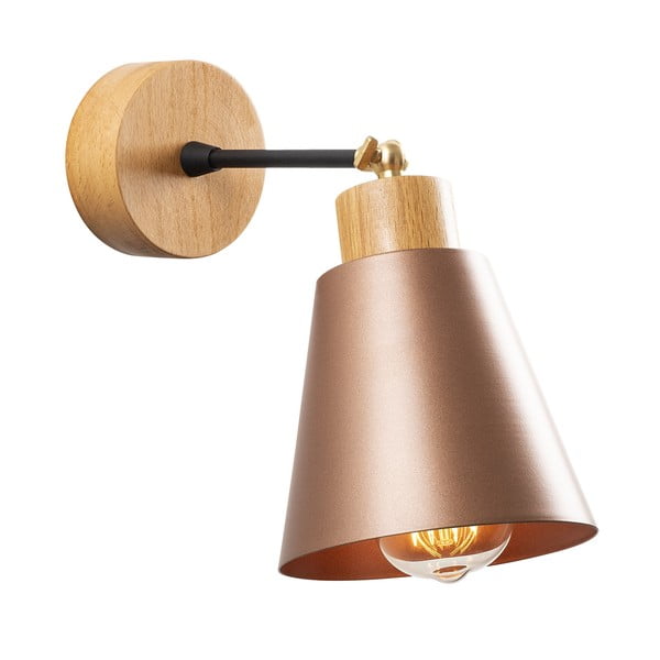 Стенна лампа в меден и естествен цвят ø 14 cm Manavgat – Opviq lights