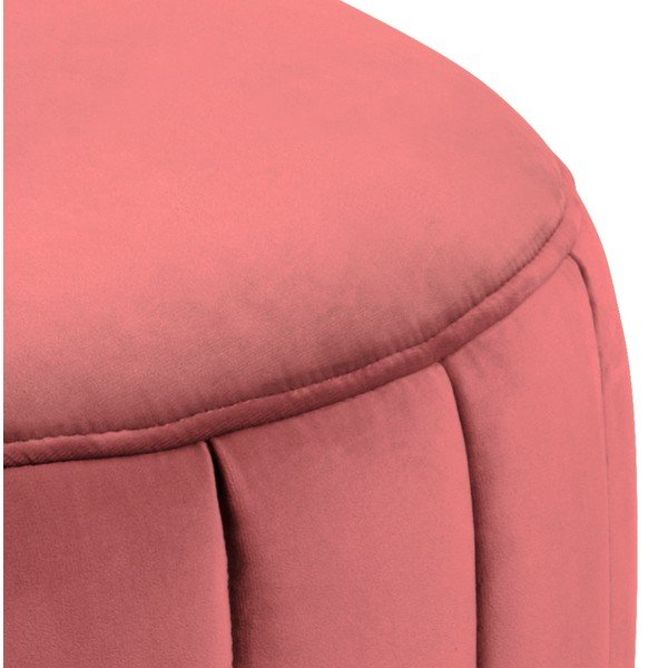 Кадифен пуф в коралово розово , ⌀ 60 cm Doria - Actona-image-2