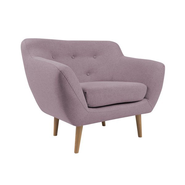 Růžové křeslo se světlými nohami Mazzini Sofas Sicile-image-3