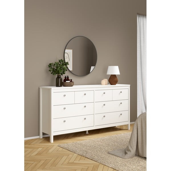 Бял нисък скрин 159x80 cm Madrid – Tvilum-image-1