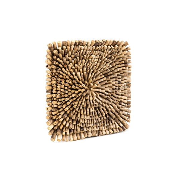 Декорация за стена от тиково дърво Пчела, 70 x 70 cm Teak - WOOX LIVING-image-2