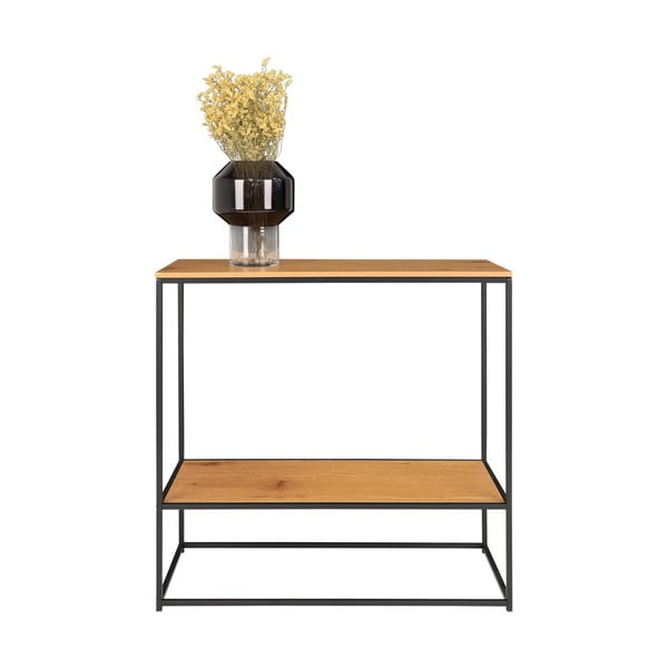 Конзолна маса с плот в дъбов декор в естествен цвят 80x36 cm Vita - House Nordic-image-3