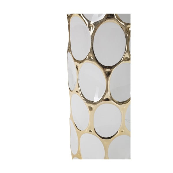 Бяла/златистa керамична настолна лампа с текстилен абажур (височина 56 cm) Glam Carv – Mauro Ferretti-image-4