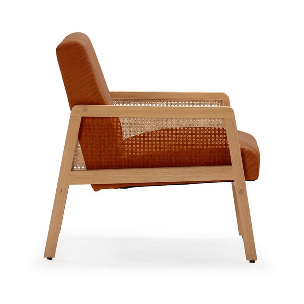 Велурено кресло в цвят тухла Debra - Marckeric-image-3