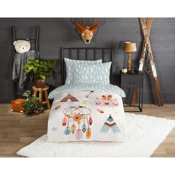 Единично  фланелено детско спално бельо 140x200 cm Dreamy – Good Morning-image-1