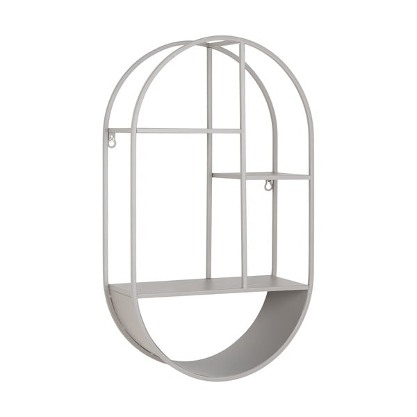 Светлосив метален стенен рафт на няколко нива 35 cm Feira – House Nordic-image-1