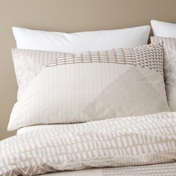 Бежово единично  спално бельо 135x200 cm Larsson Geo – Catherine Lansfield-image-3