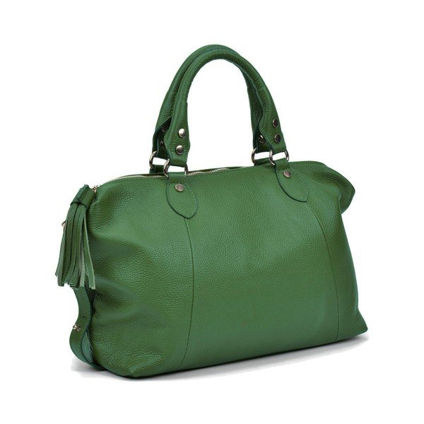Зелена кожена чанта Mangotti Debra - Mangotti Bags-image-4