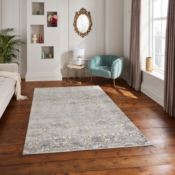 Сив/кремав килим 160x235 cm Imperial Grey – Think Rugs-image-1