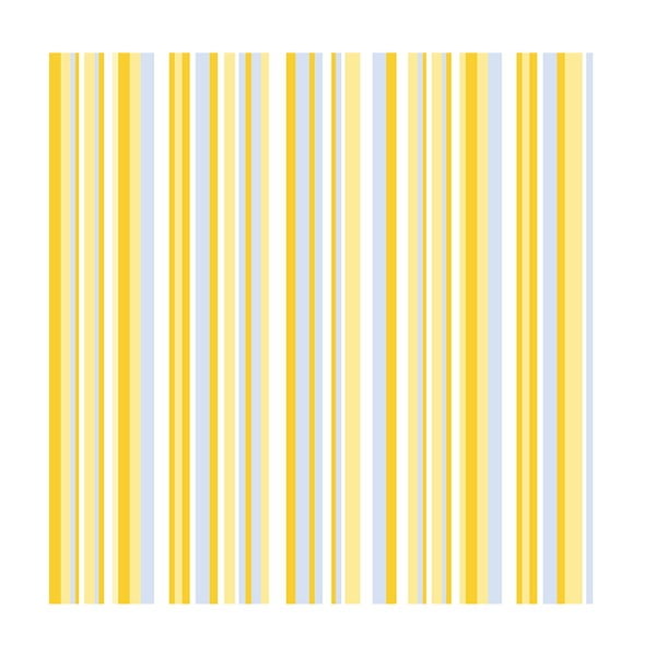Žlutá proužkovaná papírová tapeta v roli Krteček, 10,05 m
