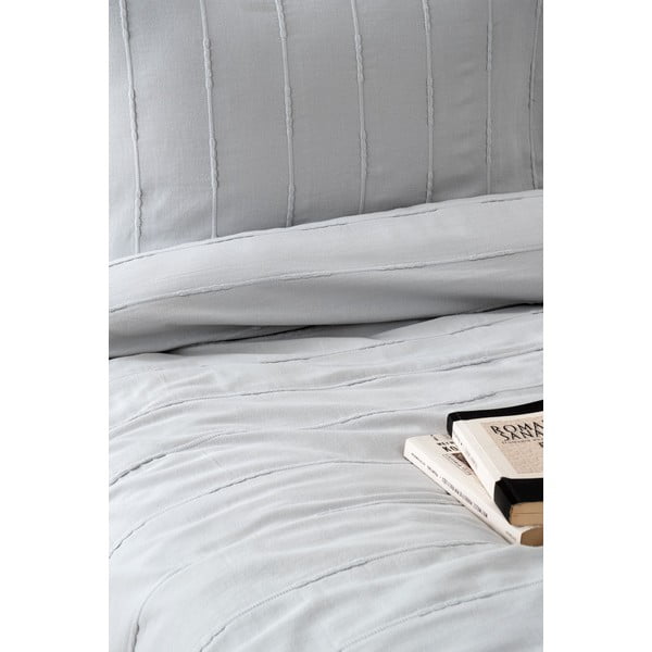 Сив памучен комплект шалте и калъфки за възглавници 210x220 cm Sedef – Mijolnir-image-3