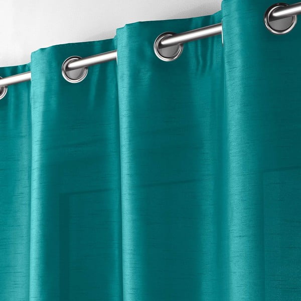 Синьо  перде от микросатен 140x240 cm Shana – douceur d'intérieur-image-1
