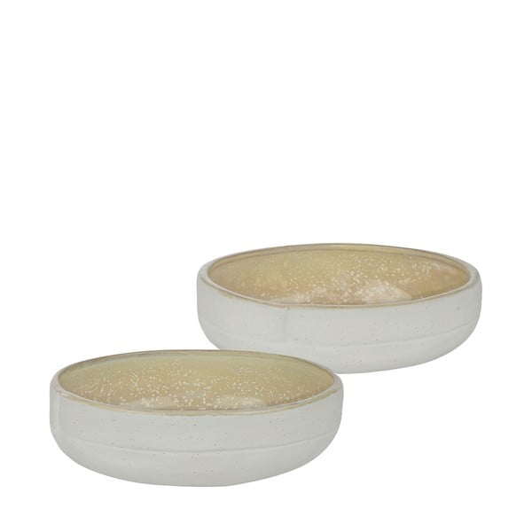 Бяло-бежови купички в комплект от 2 части от камък ø 13,5 cm Sand Grain - Mette Ditmer Denmark