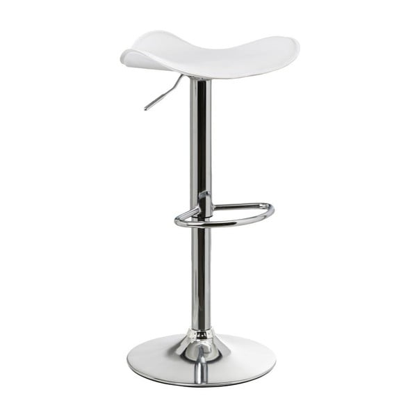 Бели бар столове в комплект от 2 бр. с регулируема височина  от имитация на кожа (височина на седалката 73 cm) – Casa Selección