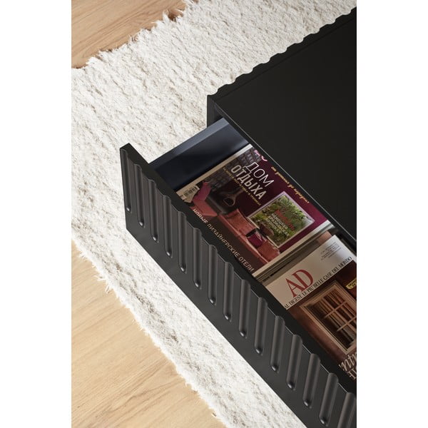 Черна масичка за кафе с 2 чекмеджета Doric - Teulat-image-2