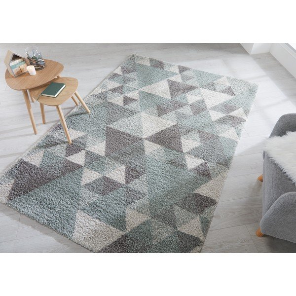 Зелен и кремав килим Nuru, 160 x 230 cm - Flair Rugs-image-1