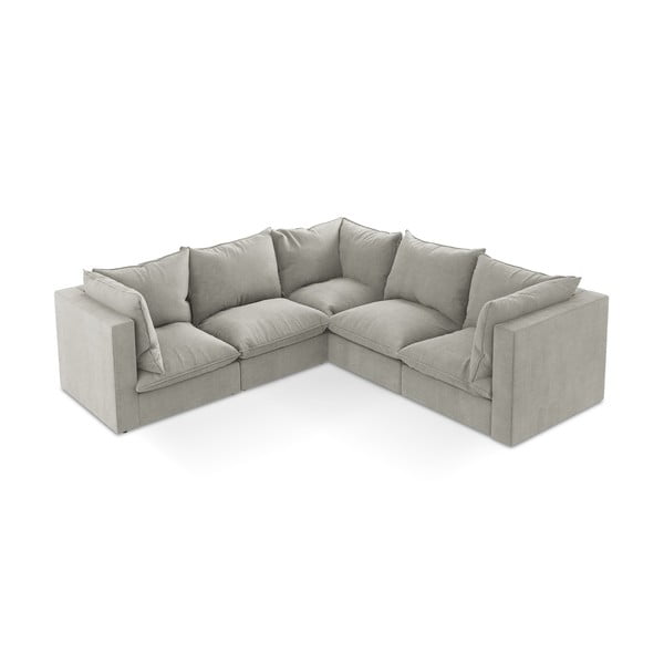 Светлосив ъглов диван Manao – Makamii-image-1
