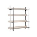 Черен/сив на няколко нива метален стенен рафт 60 cm Reina Cuatro – PT LIVING
