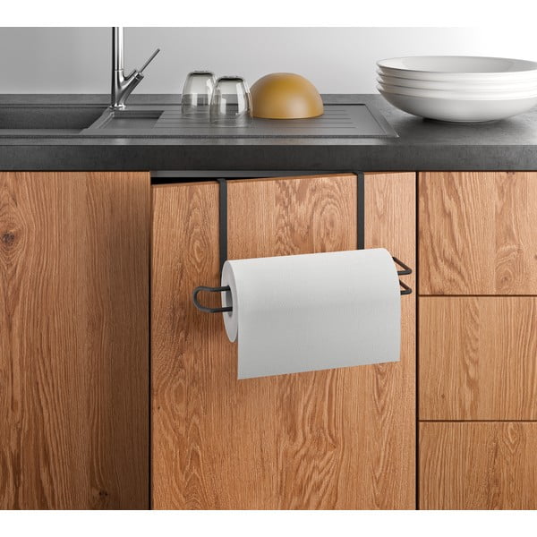 Черен висящ държач за кухненски кърпи - Metaltex-image-2