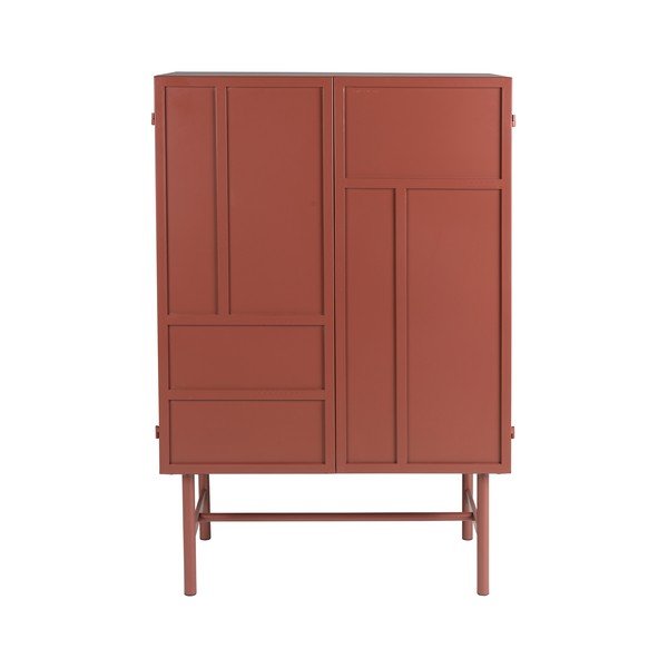 Червено метално шкафче 70x105x35 cm Davis – White Label