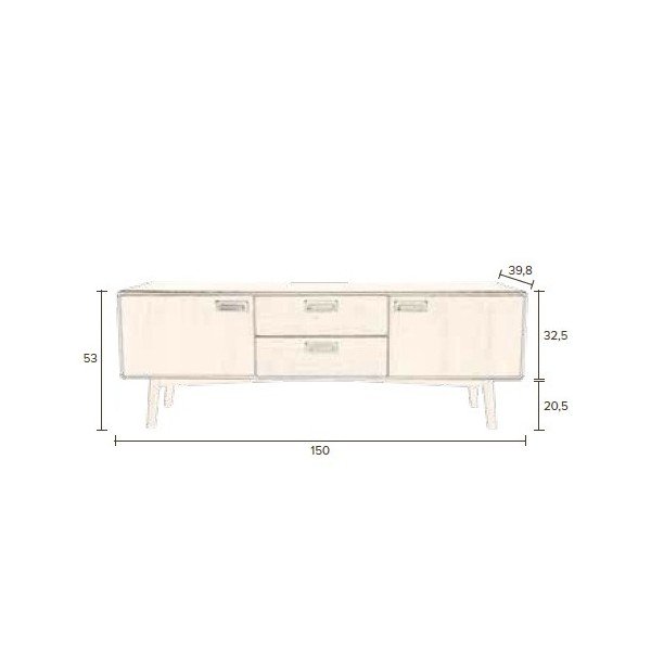 Комод с чекмеджета , височина 53 cm Juju - Dutchbone-image-2