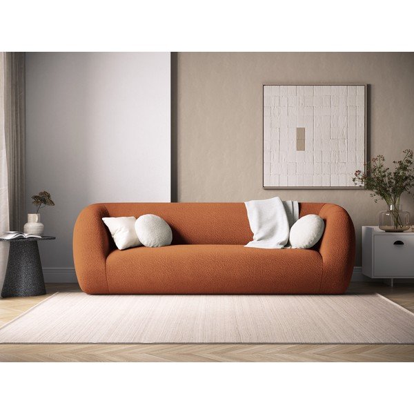 Оранжев диван от плат bouclé 230 cm Essen - Cosmopolitan Design-image-1