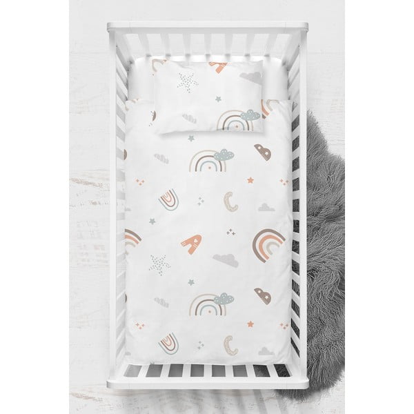 Бяло детско спално бельо от памук Renforcé 100x150 cm Abc – Mijolnir-image-2