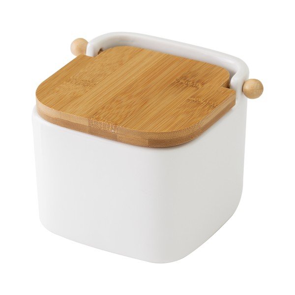 Бял керамичен съд за сол Unimasa, 750 ml - Casa Selección-image-2