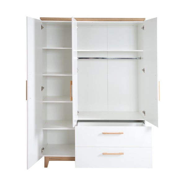 Бял детски гардероб от дъб 135x200 cm Finn - Roba-image-3