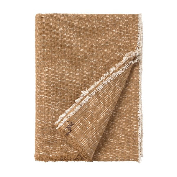 Памучно одеяло в цвят жълта охра 130x180 cm Handloom – Lorena Canals