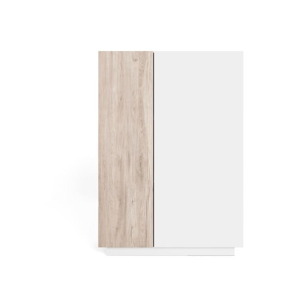 Шкаф от бял/естествен дъб 90x126 cm Udine - Marckeric