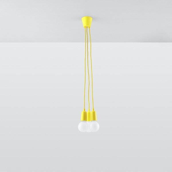 Жълто висящо осветително тяло ø 15 cm Rene – Sollux-image-3