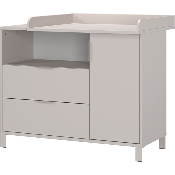 Кремав детски скрин с маса за преповиване 115x102x77 cm Alkmaar – Germania