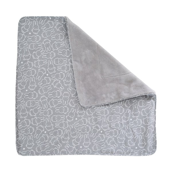 Сиво бебешко одеяло от микроплюш 80x80 cm Miffy – Roba