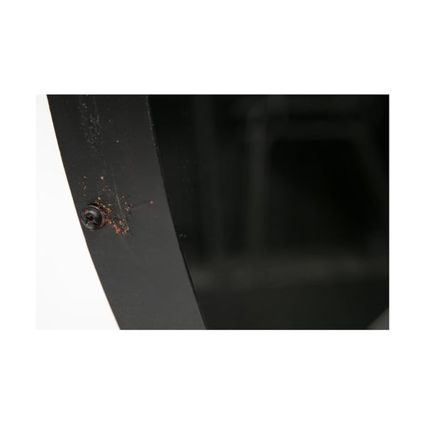 Nástěnné zrcadlo s černým rámem WOOOD Lauren, Ø 80 cm-image-1