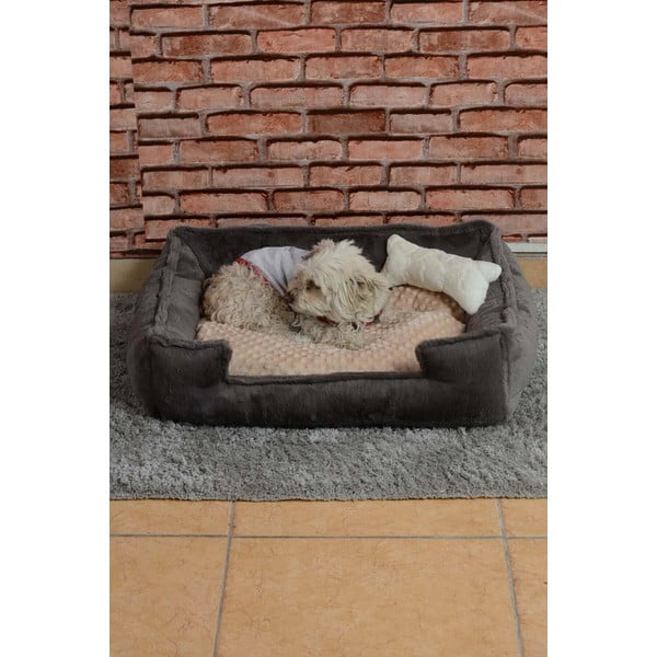 Сиво плюшено легло Nest - Lydia&Co-image-2