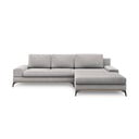 Светлосив ъглов разтегателен диван , десен ъгъл Planet - Windsor & Co Sofas