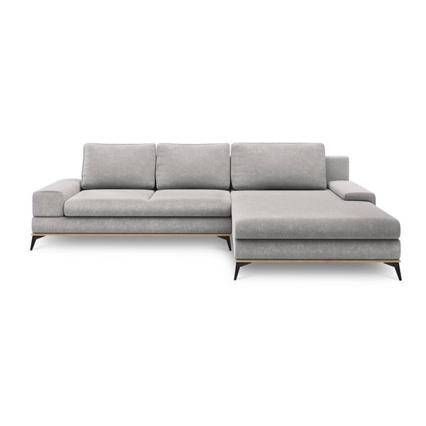 Светлосив ъглов разтегателен диван , десен ъгъл Planet - Windsor & Co Sofas