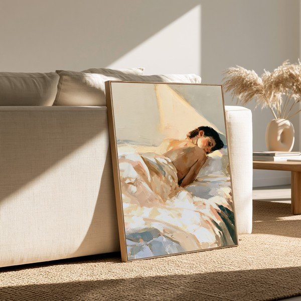 Печатна картина с включена рамка/върху платно 70x100 cm Dreamy Rays – Styler-image-1