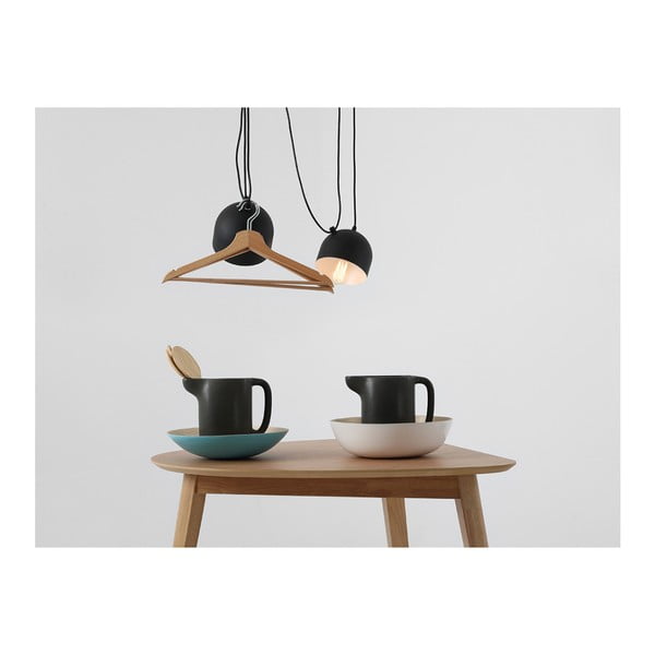 Черна висяща лампа за 2 крушки Popo - CustomForm-image-1