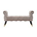 Кафяво-сива кадифена пейка Paris – Mauro Ferretti