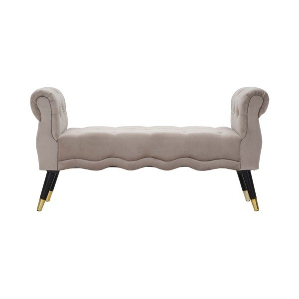 Кафяво-сива кадифена пейка Paris – Mauro Ferretti