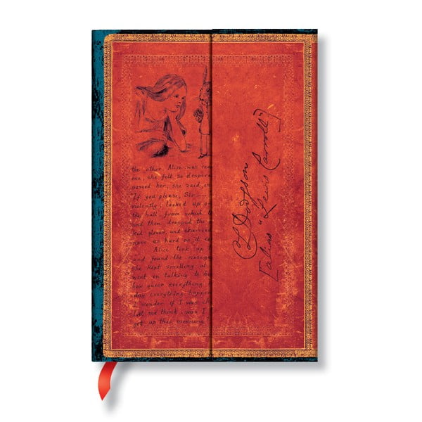 Тетрадка с твърди корици "Алиса в страната на чудесата", 9,5 x 14 cm - Paperblanks